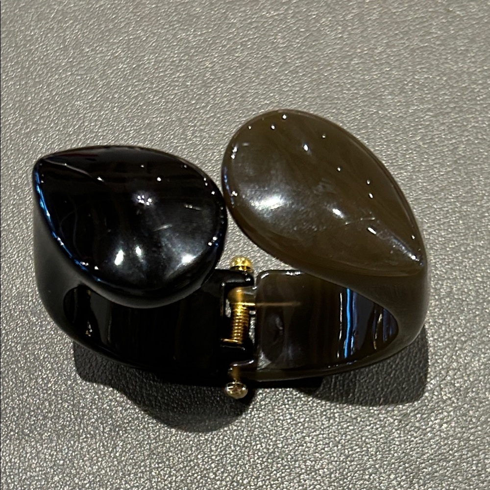 Angela Caputi Black and Green Resin Bracelet